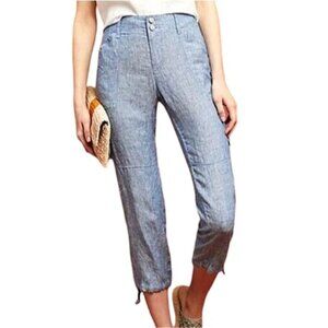 Sanctuary + Anthropologie Linen Cargo Jogger Pants, M